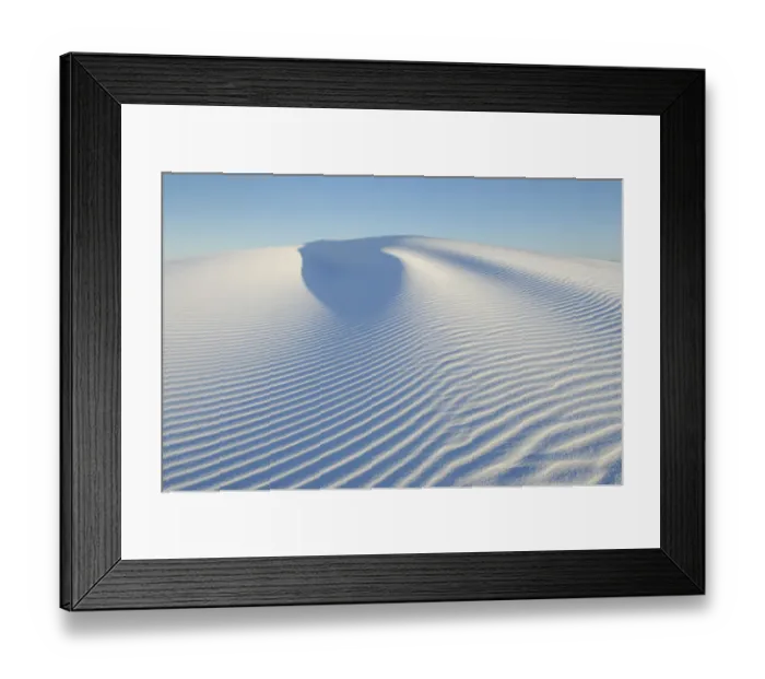 Framed Print : Ripple patterns in gypsum sand dunes, White Sands National Monument, New Mexico