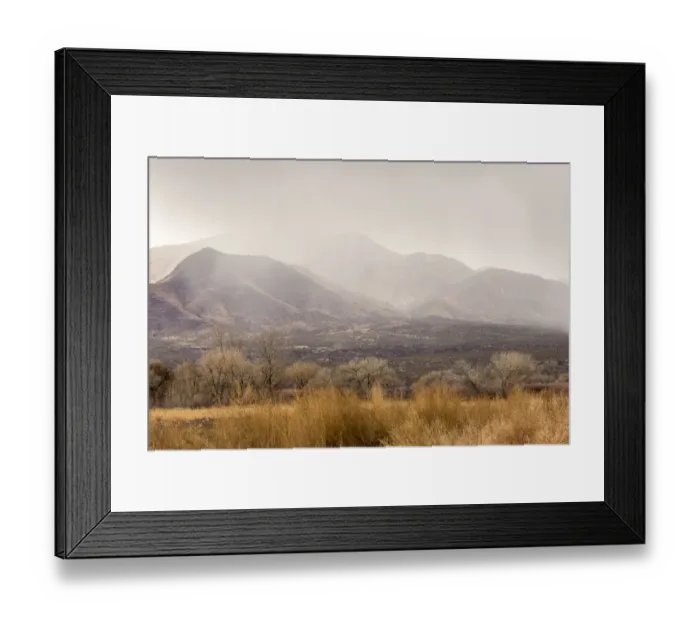 Framed Print : USA, New Mexico, Bosque del Apache National Wildlife Refuge. Storm over mountains and valley Framed Print : USA, New Mexico, Bosque del Apache National Wildlife Refuge. Storm over mountains and valley