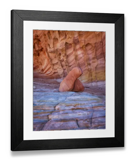 Framed Print : USA, Nevada, Overton, Valley of Fire State Park. Multi-colored rock formation. Credit as Framed Print : USA, Nevada, Overton, Valley of Fire State Park. Multi-colored rock formation. Credit as