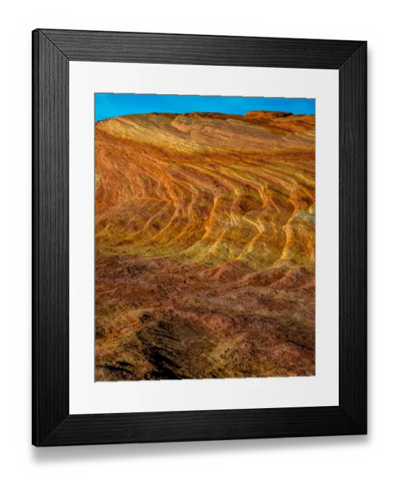 Framed Print : USA, Nevada, Overton, Valley of Fire State Park. Multi-colored rock formation. Credit as