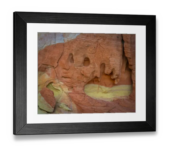 Framed Print : USA, Nevada, Overton, Valley of Fire State Park. Multi-colored rock formation. Credit as