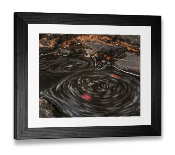 Framed Print : USA, New York, Adirondack State Park. Close-up of stream eddy