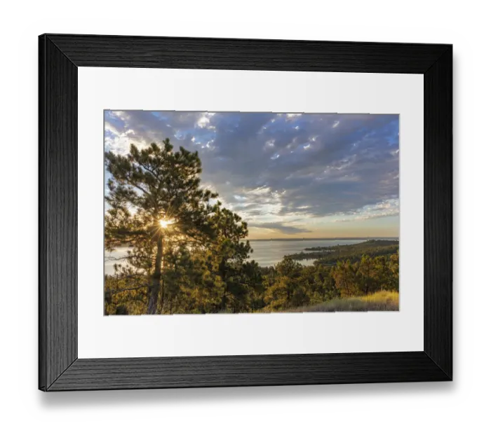Framed Print : Fort Peck Reservoir from The Pines near Fort Peck. Montana, USA