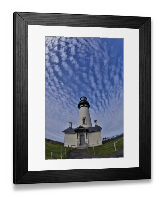Framed Print : Fisheye view of Yaquina Head Lighthouse, Pacific coastline Newport Oregon Framed Print : Fisheye view of Yaquina Head Lighthouse, Pacific coastline Newport Oregon