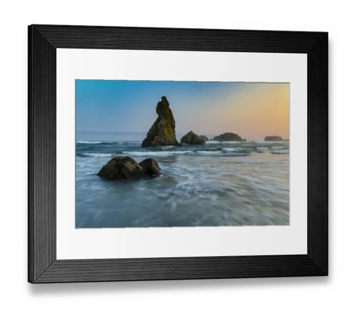 Framed Print : Sea stacks, Bandon, Oregon