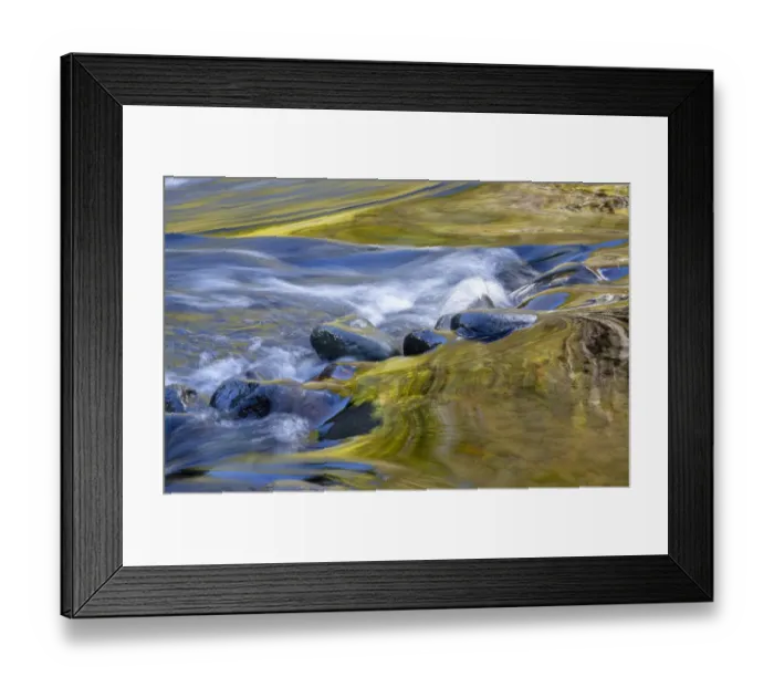 Framed Print : USA, Oregon. Abstract of autumn colors reflected in Wilson River rapids. Credit as Framed Print : USA, Oregon. Abstract of autumn colors reflected in Wilson River rapids. Credit as