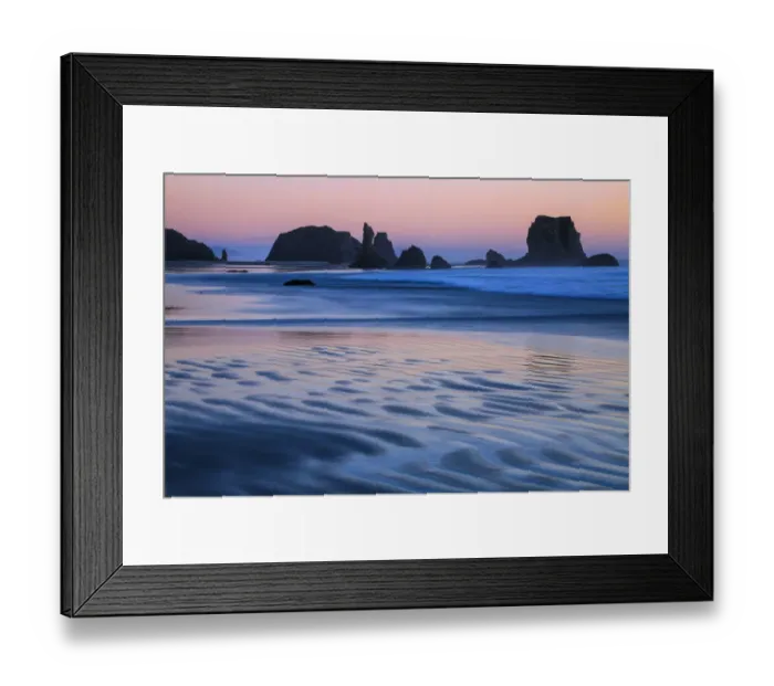 Framed Print : USA, Oregon, Bandon. Sunset on beach sea stacks Framed Print : USA, Oregon, Bandon. Sunset on beach sea stacks