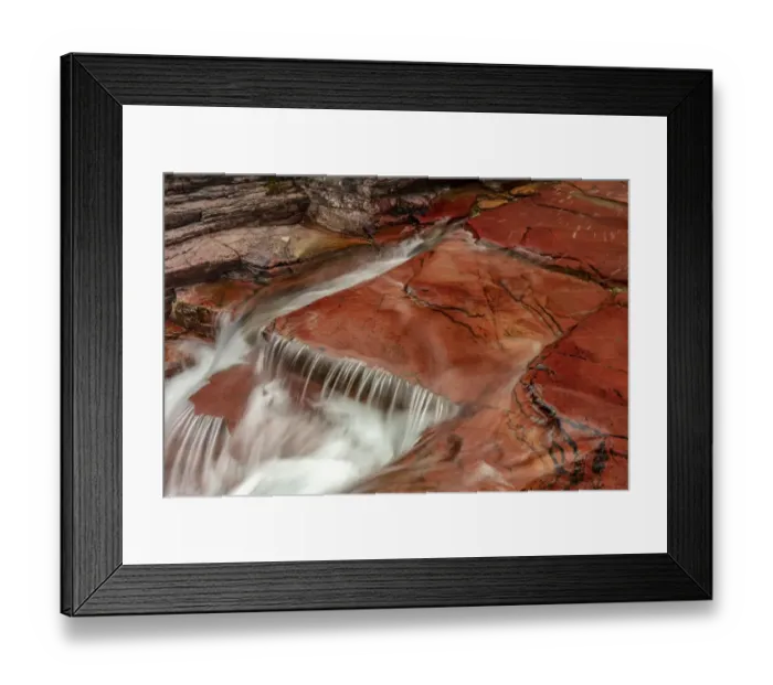 Framed Print : Red rocks at the bottom of Virginia Creek in Glacier National Park, Montana, USA Framed Print : Red rocks at the bottom of Virginia Creek in Glacier National Park, Montana, USA