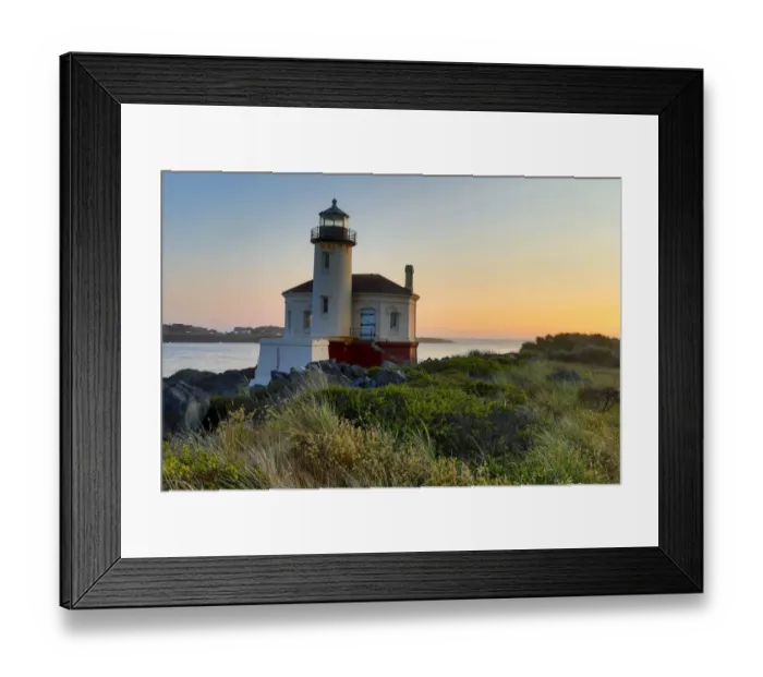 Framed Print : Evening light on Coquille River Lighthouse, Bullards Oregon State Park, Oregon Framed Print : Evening light on Coquille River Lighthouse, Bullards Oregon State Park, Oregon