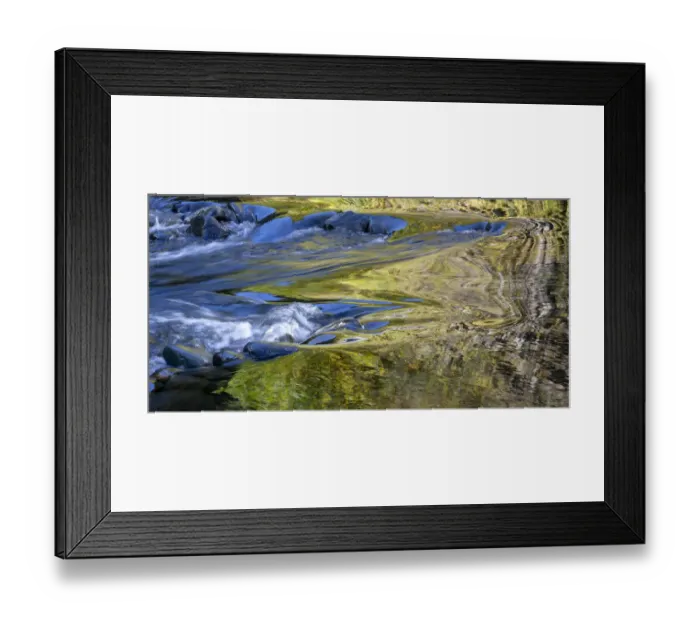 Framed Print : USA, Oregon. Abstract of autumn colors reflected in Wilson River rapids. Credit as Framed Print : USA, Oregon. Abstract of autumn colors reflected in Wilson River rapids. Credit as
