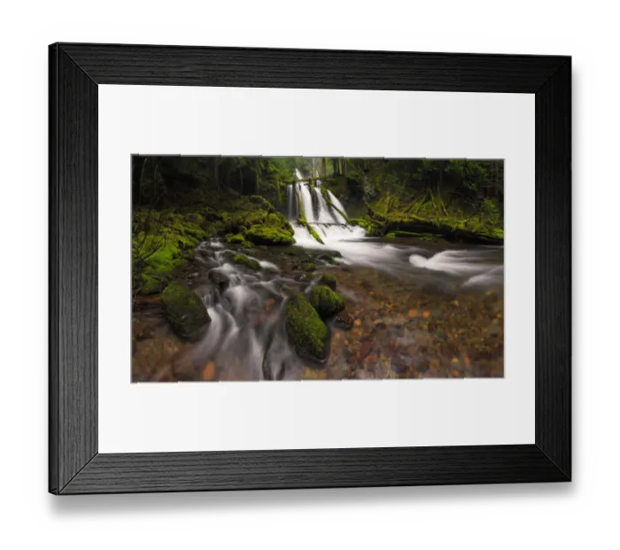 Framed Print : USA, Washington State, Lower Panther Creek Falls. Waterfall and stream. Credit as Framed Print : USA, Washington State, Lower Panther Creek Falls. Waterfall and stream. Credit as