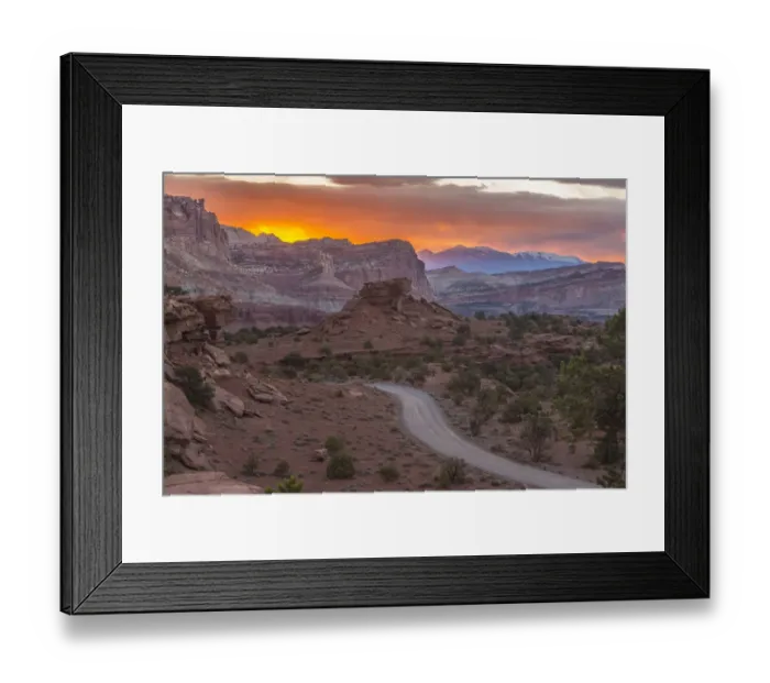 Framed Print : USA, Utah, Capitol Reef National Park. Sunrise on park Framed Print : USA, Utah, Capitol Reef National Park. Sunrise on park