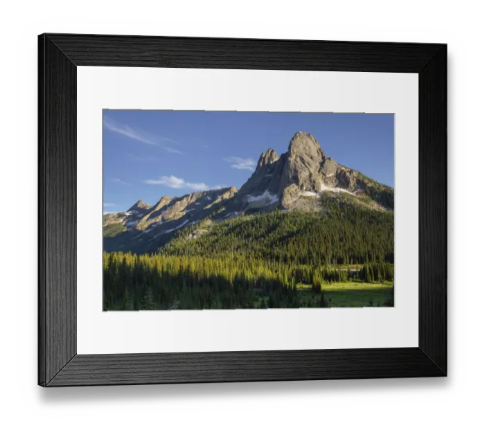 Framed Print : Liberty Bell Mountain and Early Winters Spires, seen from Washington Pass. North Cascades Framed Print : Liberty Bell Mountain and Early Winters Spires, seen from Washington Pass. North Cascades
