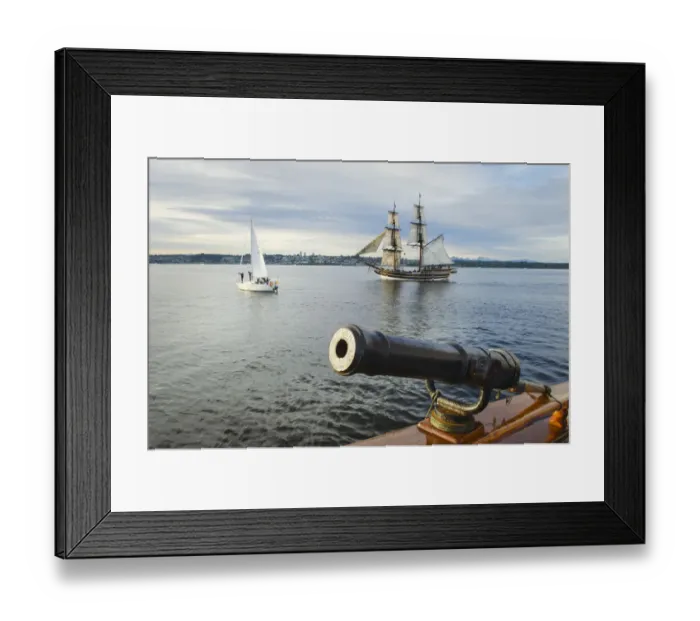 Framed Print : Lady Washington sailing in Semiahmoo Bay, Washington State Framed Print : Lady Washington sailing in Semiahmoo Bay, Washington State