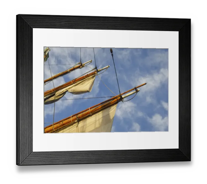 Framed Print : Spars and sails of Hawaiian Chieftain, a Square Topsail Ketch Framed Print : Spars and sails of Hawaiian Chieftain, a Square Topsail Ketch