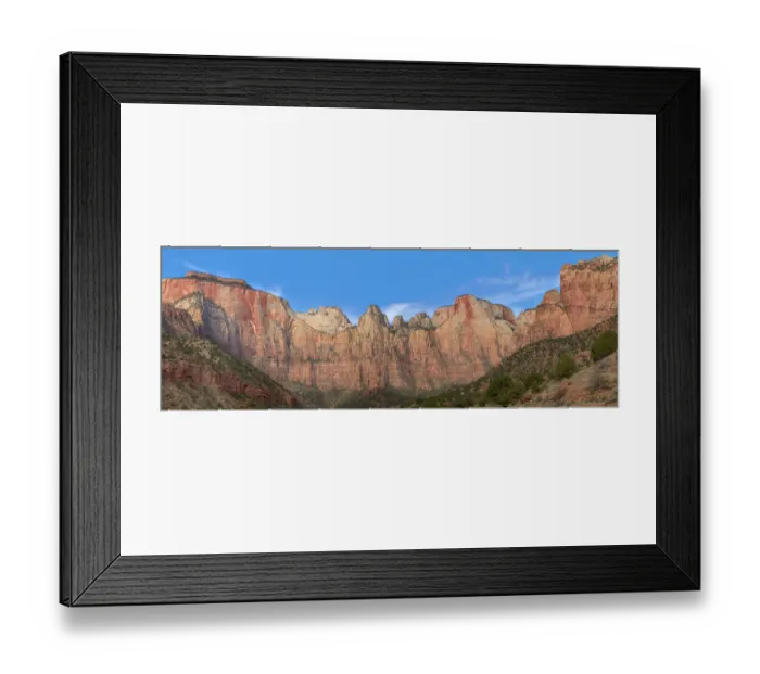 Framed Print : USA, Utah. Zion National Park, Towers of the Virgin, and The West Temple