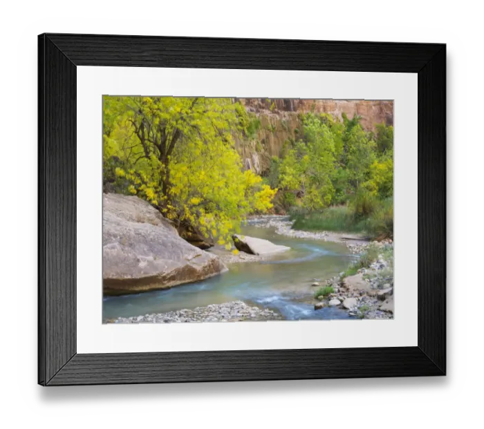 Framed Print : USA, Utah. Zion National Park, Virgin River Framed Print : USA, Utah. Zion National Park, Virgin River