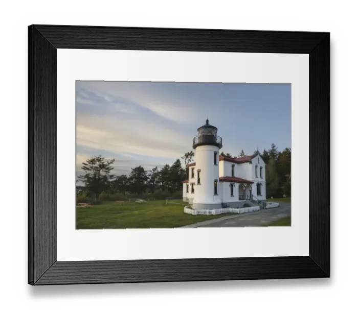Framed Print : Admiralty Head Lighthouse, Fort Casey State Park on Whidbey Island, Washington State