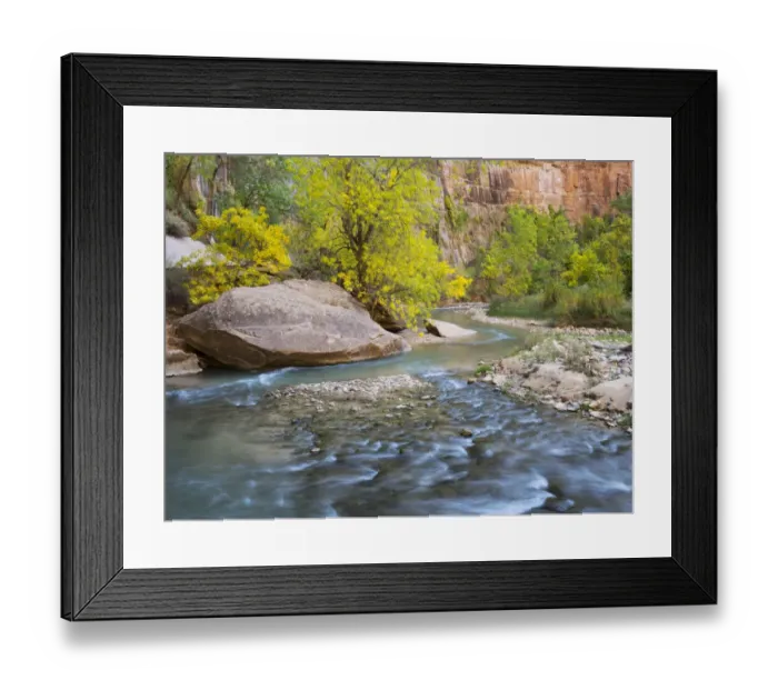 Framed Print : USA, Utah. Zion National Park, Virgin River Framed Print : USA, Utah. Zion National Park, Virgin River