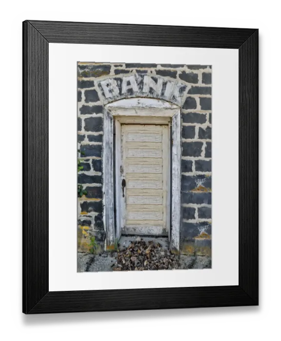 Framed Print : Old abandoned bank in Winona, Eastern Washington Framed Print : Old abandoned bank in Winona, Eastern Washington