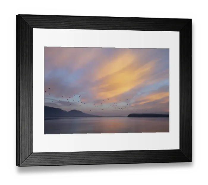 Framed Print : USA, Washington State, Seabeck. Sunrise over Hood Canal