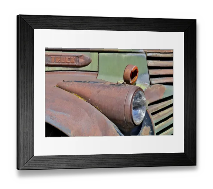 Framed Print : Headlight on old truck detail in Sprague, Washington State Framed Print : Headlight on old truck detail in Sprague, Washington State