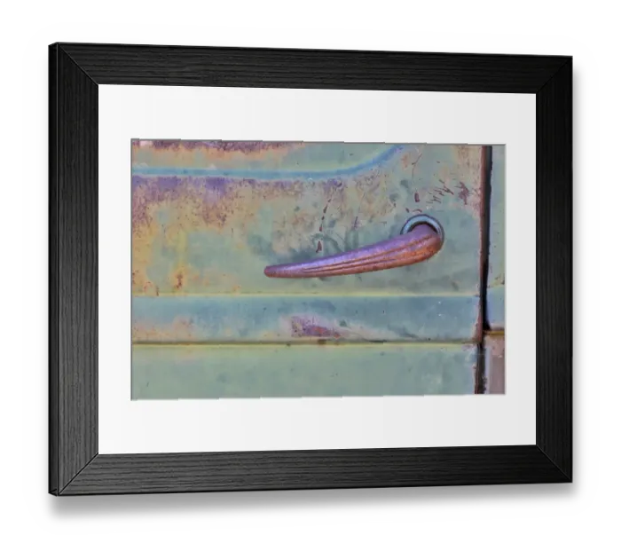 Framed Print : Handle on old truck detail in Sprague, Washington State Framed Print : Handle on old truck detail in Sprague, Washington State