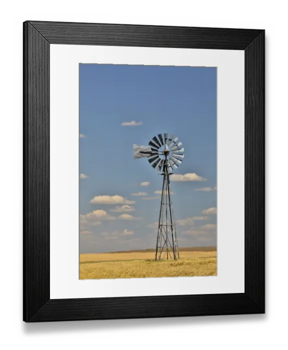 Framed Print : Windmill in wheat field Eastern Washington Framed Print : Windmill in wheat field Eastern Washington