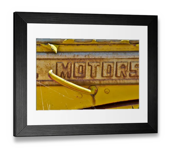 Framed Print : Handle on old truck detail in Sprague, Washington State Framed Print : Handle on old truck detail in Sprague, Washington State