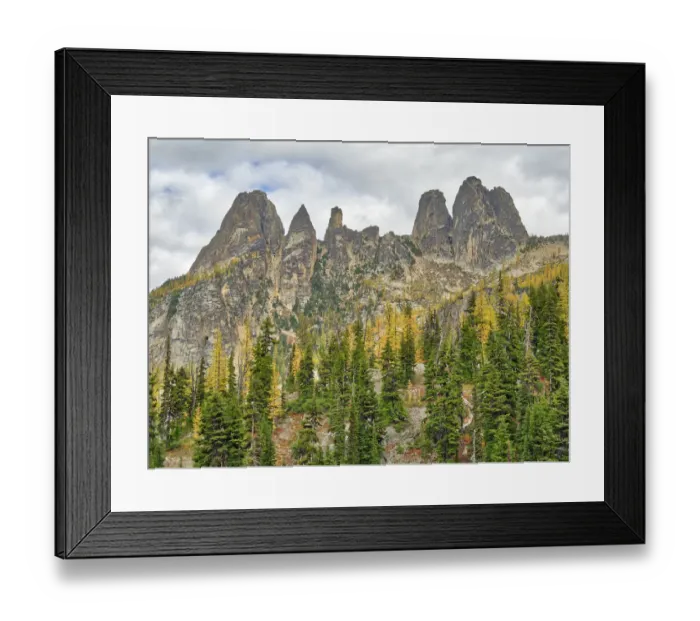 Framed Print : Washington State, Okanogan-Wenatchee National Forest. Liberty Bell Mountain, Concord Framed Print : Washington State, Okanogan-Wenatchee National Forest. Liberty Bell Mountain, Concord