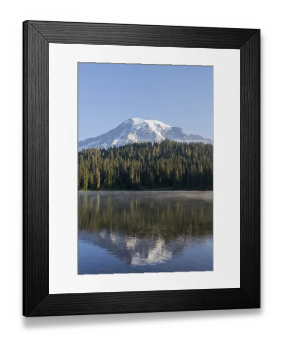 Framed Print : USA, Washington State. Mount Rainier National Park, Mount Rainier from Reflections Lake Framed Print : USA, Washington State. Mount Rainier National Park, Mount Rainier from Reflections Lake
