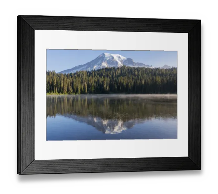 Framed Print : USA, Washington State. Mount Rainier National Park, Mount Rainier from Reflections Lake
