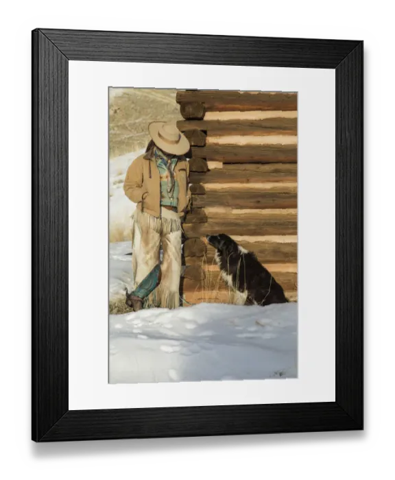 Framed Print : Cowboy horse drive on Hideout Ranch, Shell, Wyoming Framed Print : Cowboy horse drive on Hideout Ranch, Shell, Wyoming