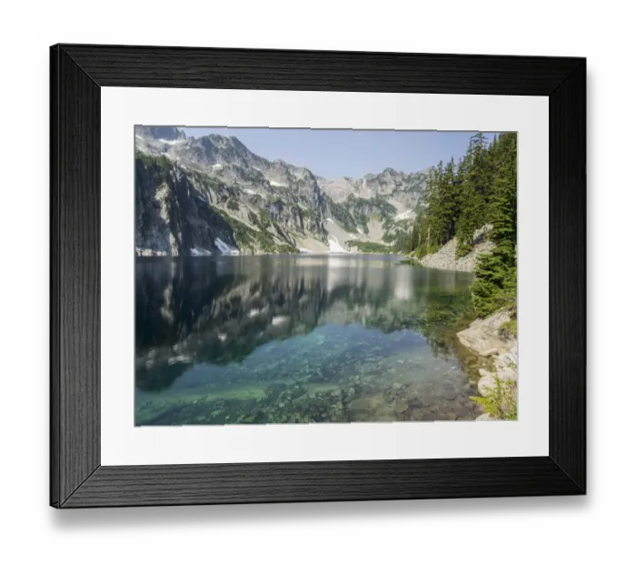 Framed Print : Washington State, Alpine Lakes Wilderness. Snow Lake