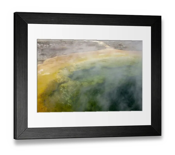 Framed Print : Yellowstone National Park, Wyoming, USA. Morning Glory Pool with steam rising from it Framed Print : Yellowstone National Park, Wyoming, USA. Morning Glory Pool with steam rising from it