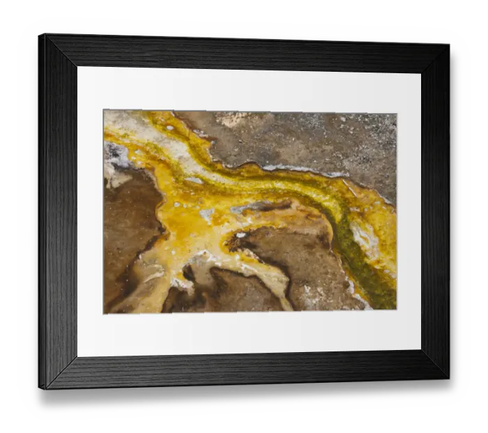 Framed Print : Yellowstone National Park, Wyoming, USA. Thermal bacteria mat Framed Print : Yellowstone National Park, Wyoming, USA. Thermal bacteria mat