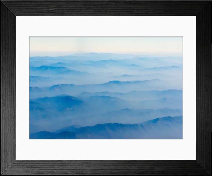 Framed Print : Aerial view of mountain, South Asia Framed Print : Aerial view of mountain, South Asia