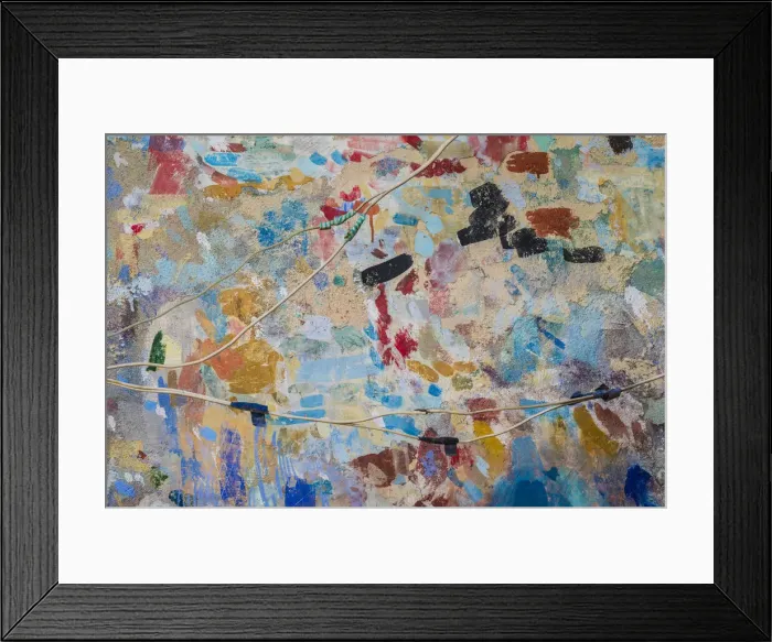 Framed Print : Georgia, Tbilisi. Old Town, paint samples on wall Framed Print : Georgia, Tbilisi. Old Town, paint samples on wall