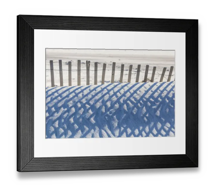Framed Print : USA, Massachusetts, Nantucket Island. Madaket. Madaket Beach, sand fence and shadows Framed Print : USA, Massachusetts, Nantucket Island. Madaket. Madaket Beach, sand fence and shadows