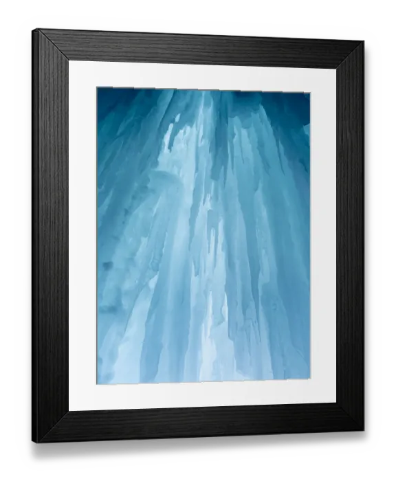 Framed Print : Usa, Montana, Big Sky. Ousel Falls, icicles in cave Framed Print : Usa, Montana, Big Sky. Ousel Falls, icicles in cave