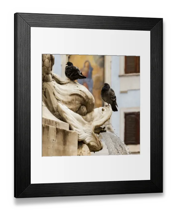 Framed Print : Italy, Rome. Piazza della Rotunda, close-up of Fontana del Pantheon Framed Print : Italy, Rome. Piazza della Rotunda, close-up of Fontana del Pantheon