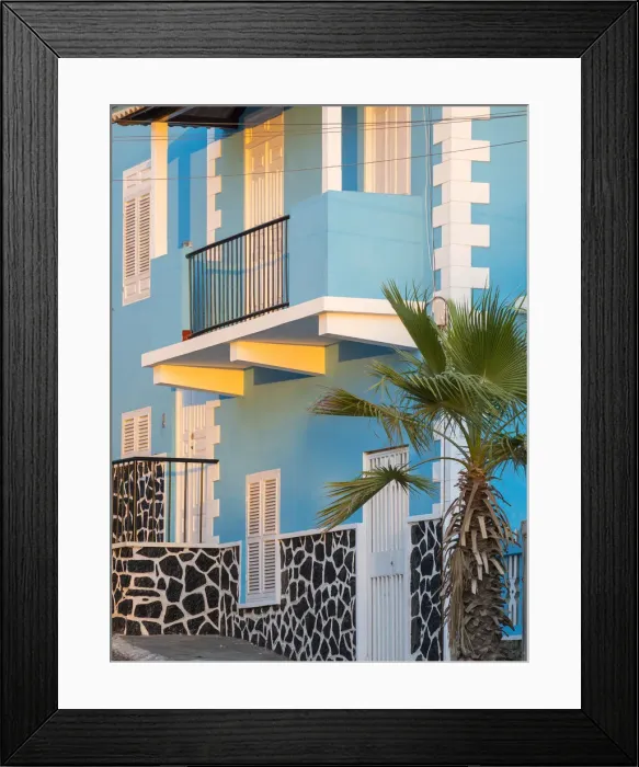 Framed Print : Traditional townhouse (Sobrado). Sao Filipe, the capital of the island Framed Print : Traditional townhouse (Sobrado). Sao Filipe, the capital of the island