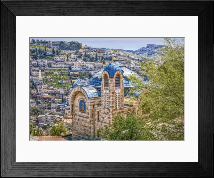 Framed Print : Israel, Jerusalem. Mount Zion, Church of St. Peter in Gallicantu and the Kidron Valley Framed Print : Israel, Jerusalem. Mount Zion, Church of St. Peter in Gallicantu and the Kidron Valley