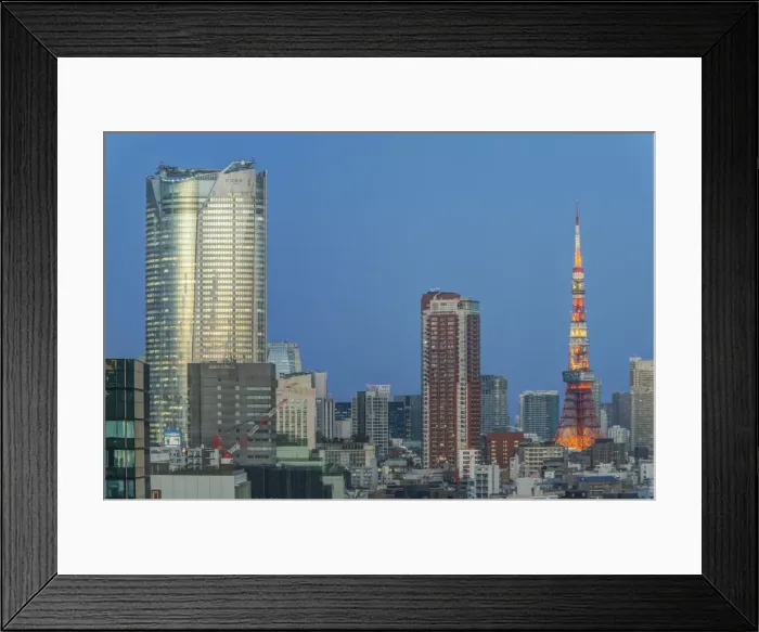 Framed Print : Japan, Tokyo. Tokyo Tower and skyline Framed Print : Japan, Tokyo. Tokyo Tower and skyline