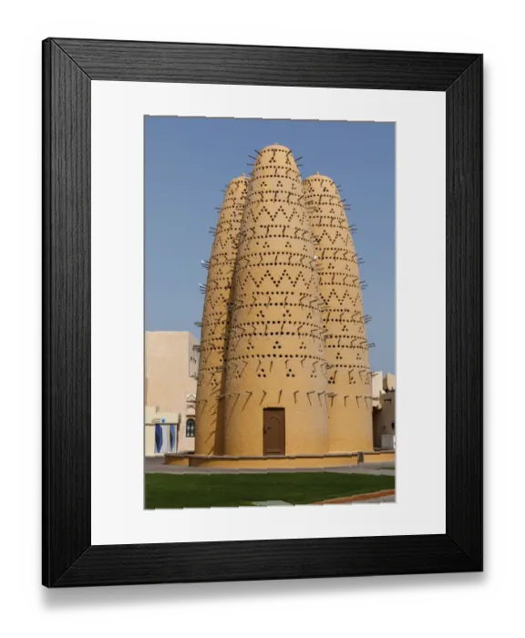 Framed Print : State of Qatar, Doha. Katara Pigeon Towers. Built in 2006-2007 of adobe, clay Framed Print : State of Qatar, Doha. Katara Pigeon Towers. Built in 2006-2007 of adobe, clay