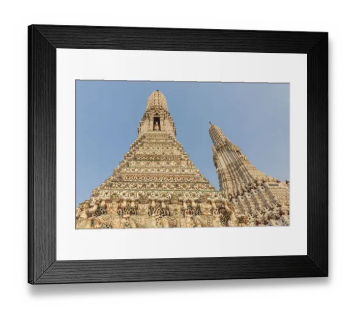 Framed Print : Thailand, Bangkok. Thonburi, Wat Arun detail