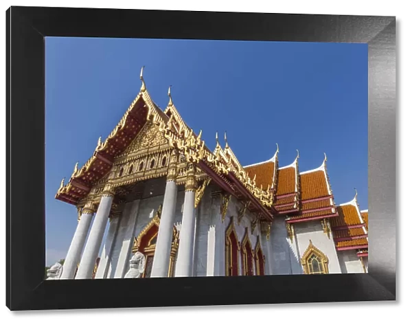 Thailand, Bangkok. Dusit, Wat Benchamabophit, Marble Temple