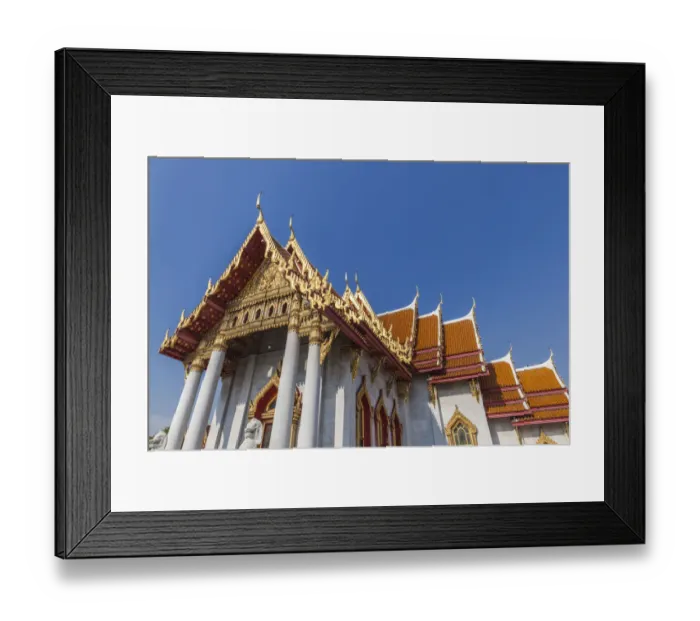 Framed Print : Thailand, Bangkok. Dusit, Wat Benchamabophit, Marble Temple Framed Print : Thailand, Bangkok. Dusit, Wat Benchamabophit, Marble Temple