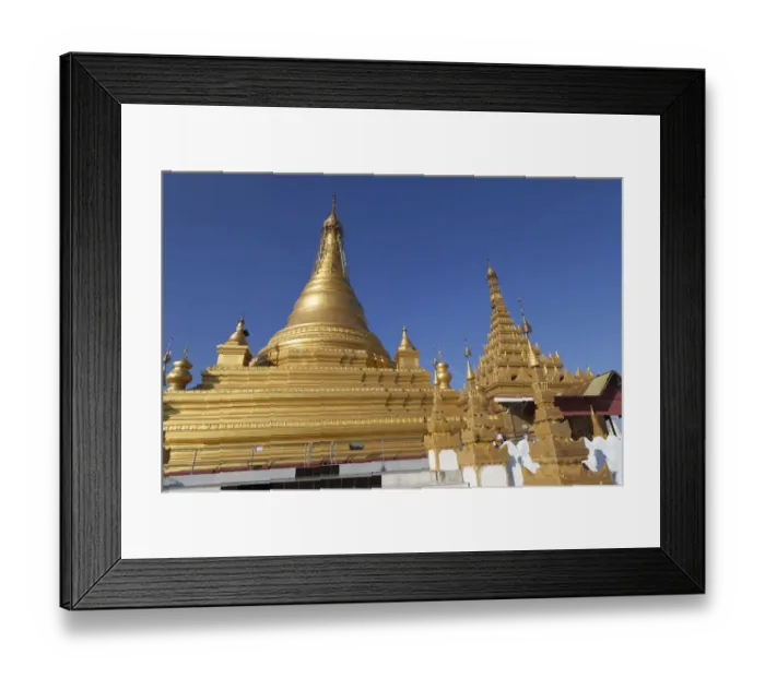 Framed Print : Kuthodaw Pagoda in Mandalay, Myanmar