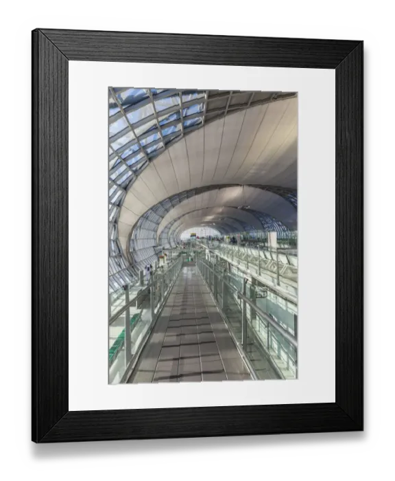 Framed Print : Thailand, Bangkok. Suvarnabhumi International Airport, BKK interior